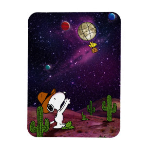 Peanuts   Snoopy & Woodstock Cowboy Magnet