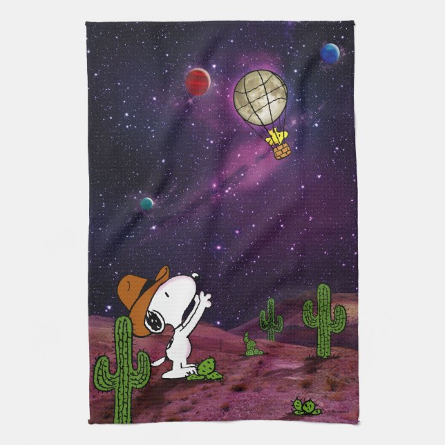 Peanuts | Snoopy & Woodstock Cowboy Tea Towel (Vertical)