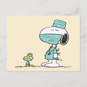 Peanuts   Snoopy & Woodstock Doctors Postcard