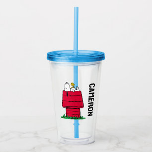 Peanuts   Snoopy & Woodstock Doghouse Acrylic Tumbler