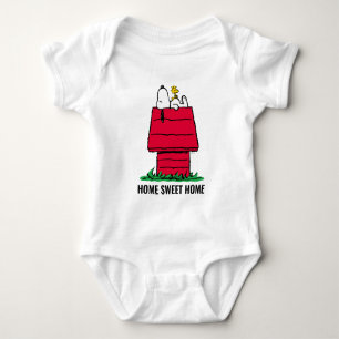 Peanuts   Snoopy & Woodstock Doghouse Baby Bodysuit