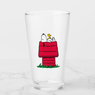 Peanuts   Snoopy & Woodstock Doghouse Glass
