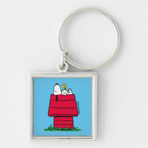 Peanuts   Snoopy & Woodstock Doghouse Key Ring
