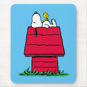 Peanuts   Snoopy & Woodstock Doghouse Mouse Mat
