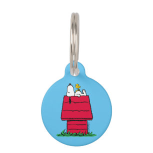 Peanuts Snoopy & Woodstock Doghouse Pet Tag