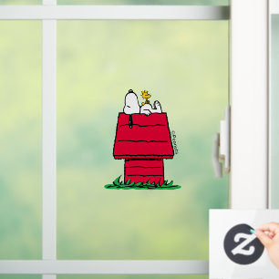 Peanuts   Snoopy & Woodstock Doghouse Window Cling