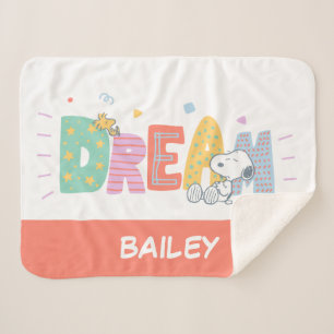 Peanuts   Snoopy & Woodstock Dream Sherpa Blanket