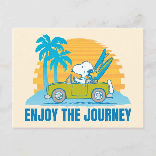 Peanuts | Snoopy & Woodstock Enjoy the Journey Postcard (Front)
