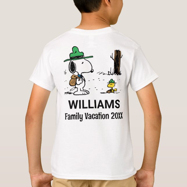 Peanuts | Snoopy & Woodstock Family Vacation T-Shirt (Back)
