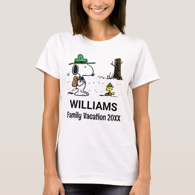 Peanuts | Snoopy & Woodstock Family Vacation T-Shirt (Front)