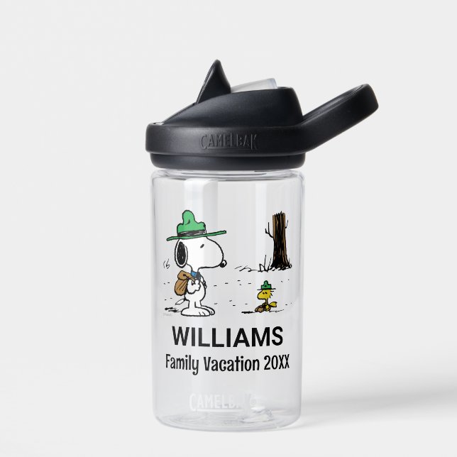 Peanuts | Snoopy & Woodstock Family Vacation Water Bottle (Left)