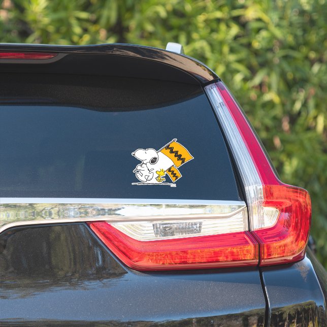 Peanuts | Snoopy & Woodstock Flags (Car Side)