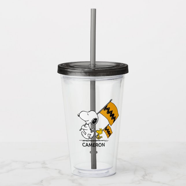 Peanuts | Snoopy & Woodstock Flags Acrylic Tumbler (Front)