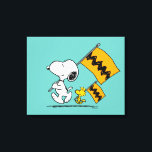 Peanuts | Snoopy & Woodstock Flags Canvas Print<br><div class="desc">Check out this fun Peanuts design featuring Snoopy and Woodstock.</div>