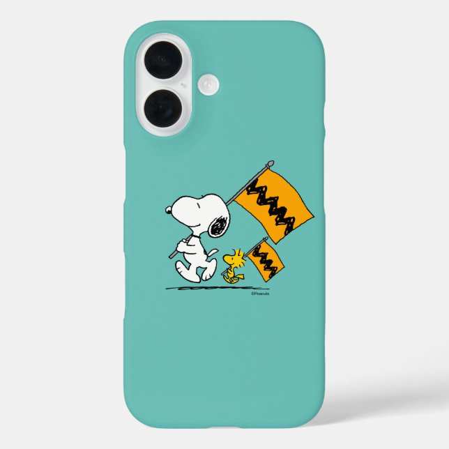 Peanuts | Snoopy & Woodstock Flags Case-Mate iPhone Case (Back)