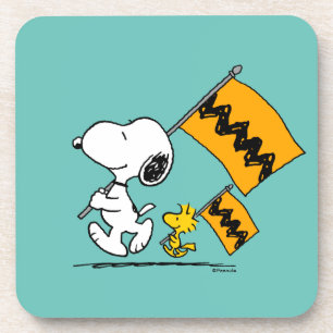 Peanuts   Snoopy & Woodstock Flags Coaster
