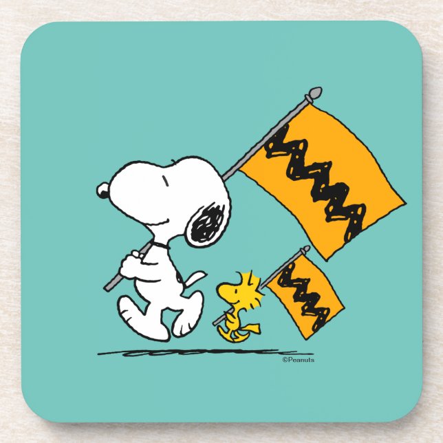 Peanuts | Snoopy & Woodstock Flags Coaster (Front)