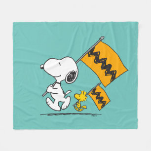 Peanuts   Snoopy & Woodstock Flags Fleece Blanket