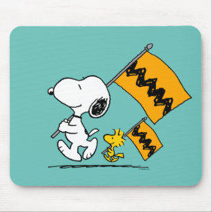 Peanuts   Snoopy & Woodstock Flags Mouse Mat