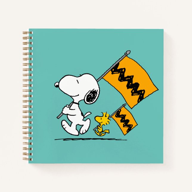 Peanuts | Snoopy & Woodstock Flags Notebook (Front)