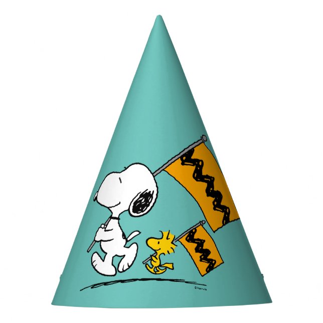 Peanuts | Snoopy & Woodstock Flags Party Hat (Front)