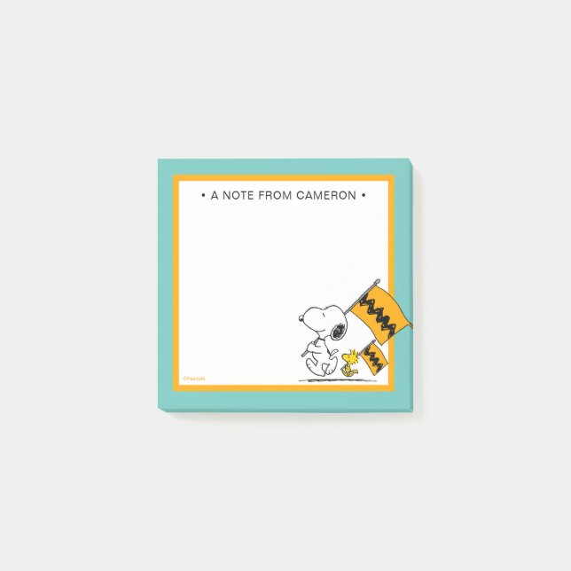 Peanuts | Snoopy & Woodstock Flags Post-it Notes (Front)