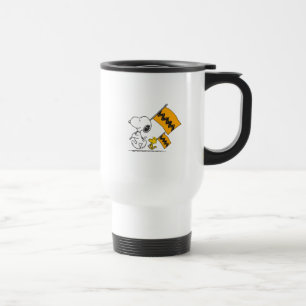 Peanuts   Snoopy & Woodstock Flags Travel Mug