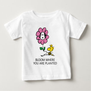Peanuts Snoopy & Woodstock Flower Baby T-Shirt