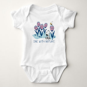 Peanuts   Snoopy & Woodstock Flower Garden Baby Bodysuit