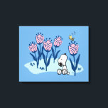 Peanuts | Snoopy & Woodstock Flower Garden Canvas Print<br><div class="desc">Check out this fun Peanuts design featuring Snoopy and Woodstock.</div>