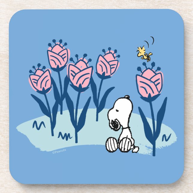 Peanuts | Snoopy & Woodstock Flower Garden Coaster (Front)