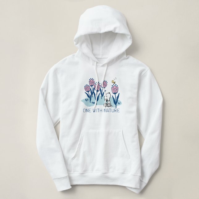 Peanuts | Snoopy & Woodstock Flower Garden Hoodie (Design Front)