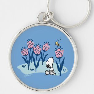 Peanuts   Snoopy & Woodstock Flower Garden Key Ring