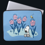 Peanuts | Snoopy & Woodstock Flower Garden Laptop Sleeve<br><div class="desc">Check out this fun Peanuts design featuring Snoopy and Woodstock.</div>