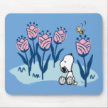 Peanuts | Snoopy & Woodstock Flower Garden Mouse Mat<br><div class="desc">Check out this fun Peanuts design featuring Snoopy and Woodstock.</div>