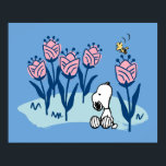 Peanuts | Snoopy & Woodstock Flower Garden Poster<br><div class="desc">Check out this fun Peanuts design featuring Snoopy and Woodstock.</div>