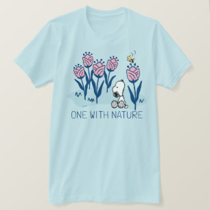 Peanuts Snoopy & Woodstock Flower Garden T-Shirt