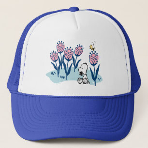 Peanuts Snoopy & Woodstock Flower Garden Trucker Hat