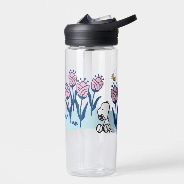 Peanuts | Snoopy & Woodstock Flower Garden Water Bottle (Left)