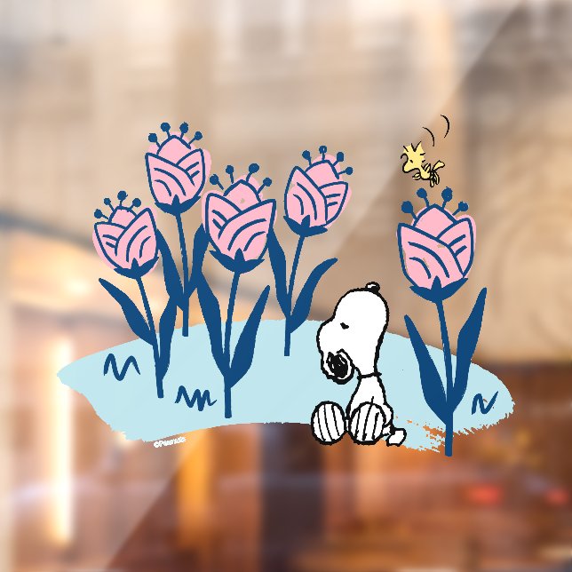 Peanuts | Snoopy & Woodstock Flower Garden Window Cling (Sheet 2)
