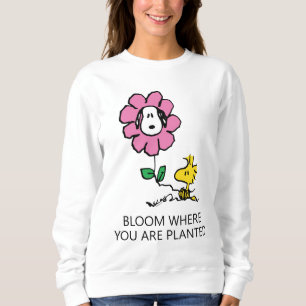 Peanuts   Snoopy & Woodstock Flower Sweatshirt