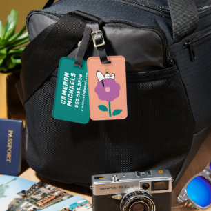 Peanuts   Snoopy & Woodstock Flower Whistle Luggage Tag