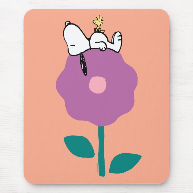 Peanuts | Snoopy & Woodstock Flower Whistle Mouse Mat (Front)