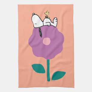 Peanuts   Snoopy & Woodstock Flower Whistle Tea Towel