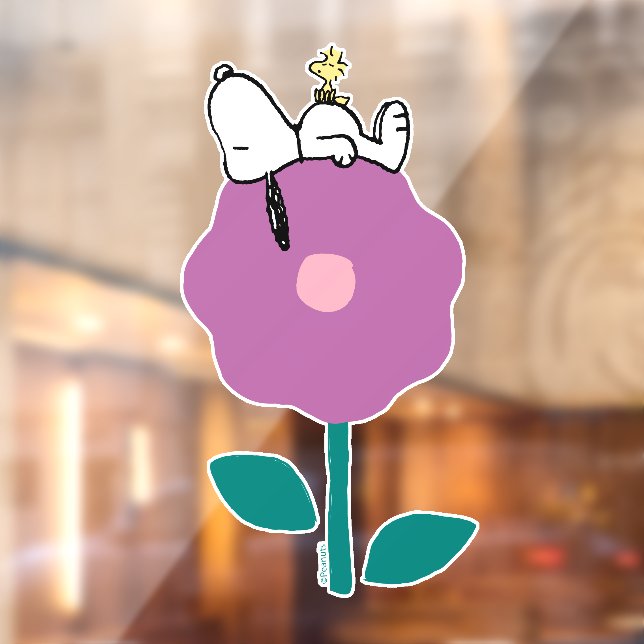 Peanuts | Snoopy & Woodstock Flower Whistle Window Cling (Sheet 2)