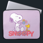 Peanuts | Snoopy & Woodstock Flowers Laptop Sleeve<br><div class="desc">Check out this fun Peanuts design featuring Snoopy and Woodstock.</div>