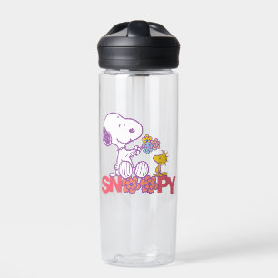 Peanuts   Snoopy & Woodstock Flowers Water Bottle