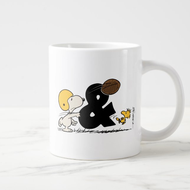 Peanuts | Snoopy & Woodstock Football Large Coffee Mug (Right)