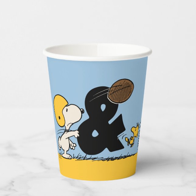 Peanuts | Snoopy & Woodstock Football Paper Cups (Left)