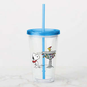 Peanuts   Snoopy & Woodstock Frozen Birdbath Acrylic Tumbler